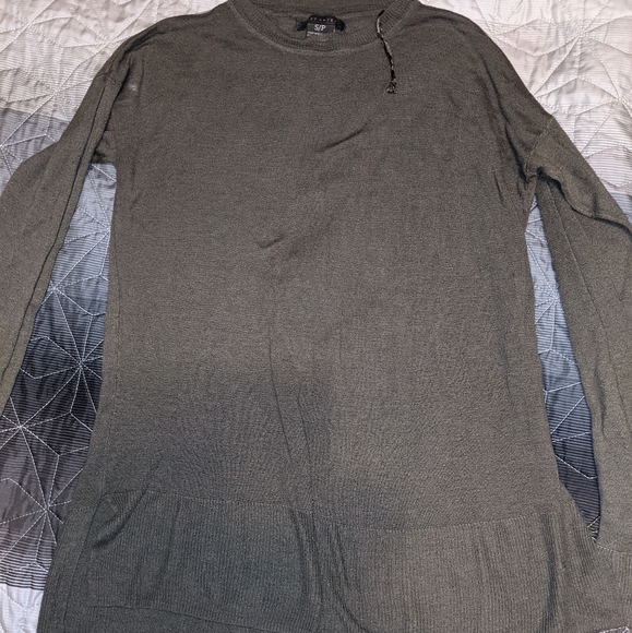 Beautiful dark green light sweater tunic top EUC - Picture 1 of 2